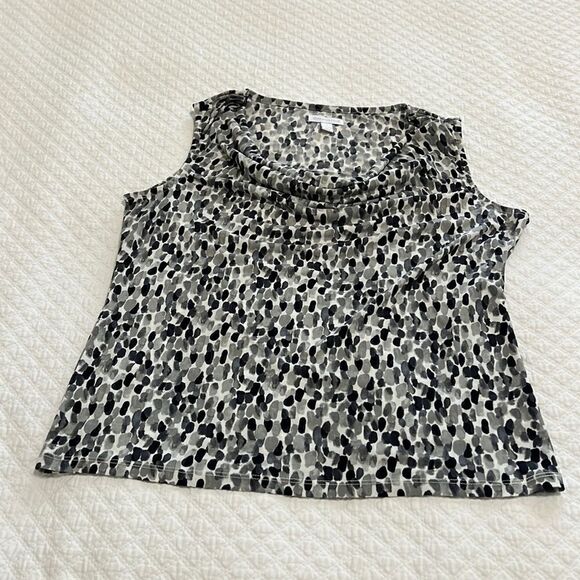 Charter Club Sleeveless Drape Neck Shell Slightly Fitted - Size Large - Picture 1 of 4